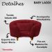 Poltrona Cama Caminha Pet Baby Laddi Veludo Vermelho Dvinn