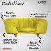 Poltrona Cama Caminha Pet Laddi Veludo Amarelo Dvinn