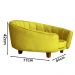 Poltrona Cama Caminha Pet Laddi Veludo Amarelo Dvinn