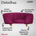 Poltrona Cama Caminha Pet Laddi Veludo Marsala Dvinn