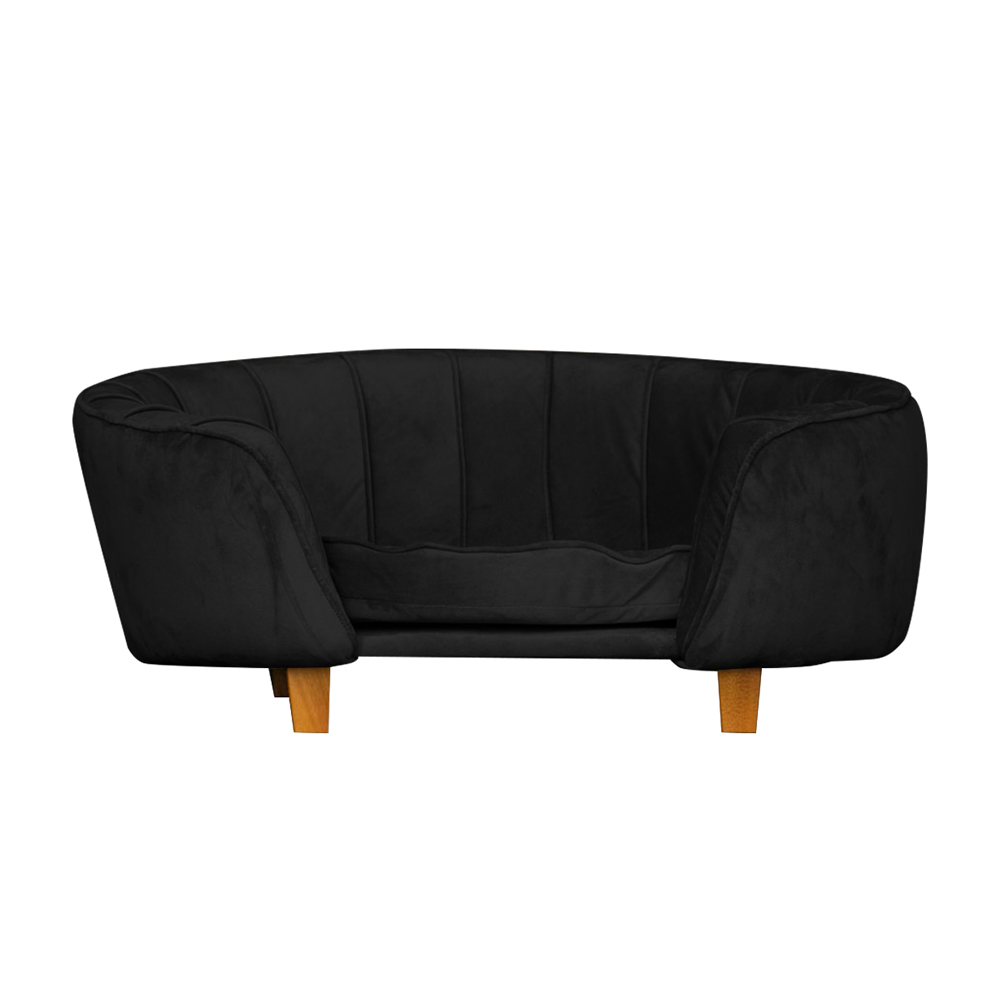 Poltrona Cama Caminha Pet Laddi Veludo Preto Dvinn
