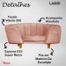 Poltrona Cama Caminha Pet Laddi Veludo Rose Dvinn