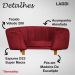 Poltrona Cama Caminha Pet Laddi Veludo Vermelho Dvinn