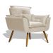Poltrona Decorativa Para Sala de Estar Opala Suede - SSX Multicoisas