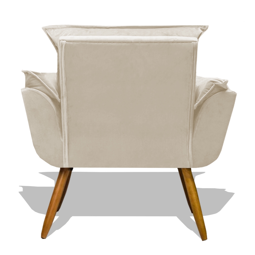 Poltrona Decorativa Para Sala de Estar Opala Suede - SSX Multicoisas