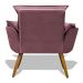 Poltrona Decorativa Para Sala de Estar Opala Veludo Rose - SSX Multicoisas