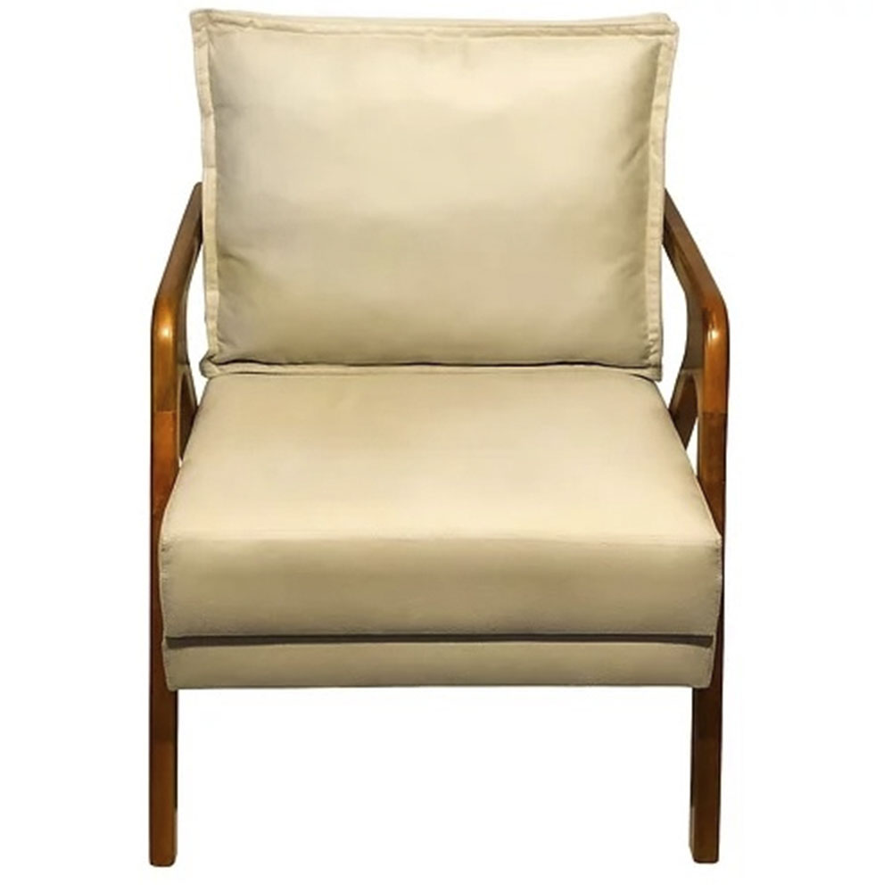 Poltrona Marilia Para Sala de Estar Suede - SSX Multicoisas