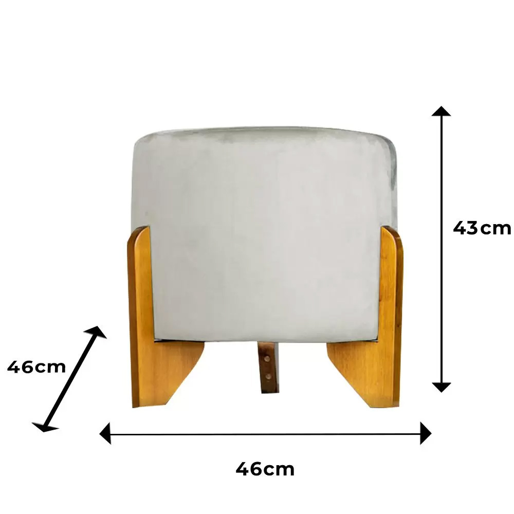 Puff Banqueta Catar Luxo Veludo - SSX Multicoisas