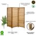 Biombo Decorativo de Madeira 3 Folhas Ripado Sanfonado - Maju Madeiral