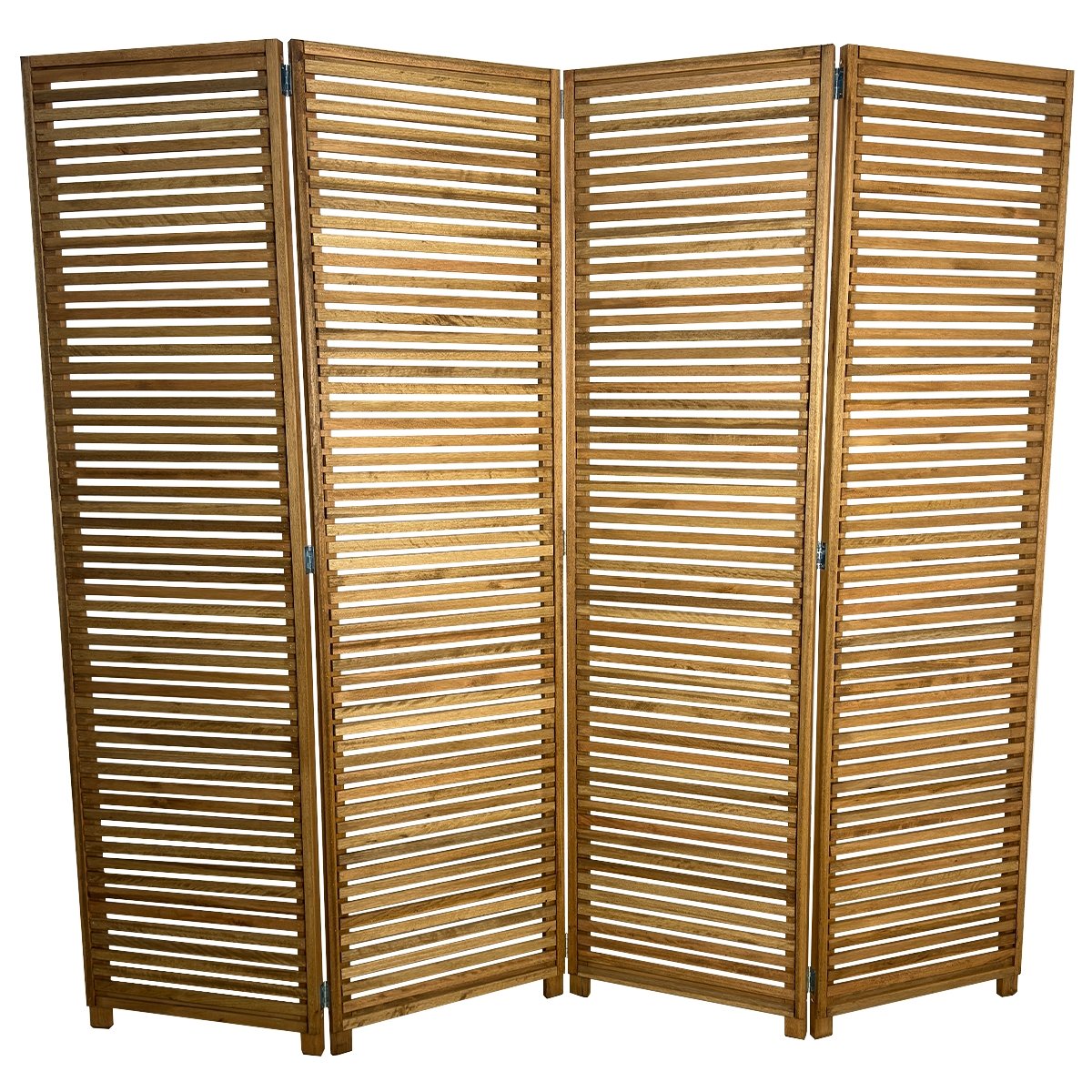 Biombo Decorativo de Madeira 4 Folhas Ripado Sanfonado - Maju Madeiral