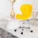 Cadeira Escritório Slim Vegas Base Giratória Estofada Amarelo