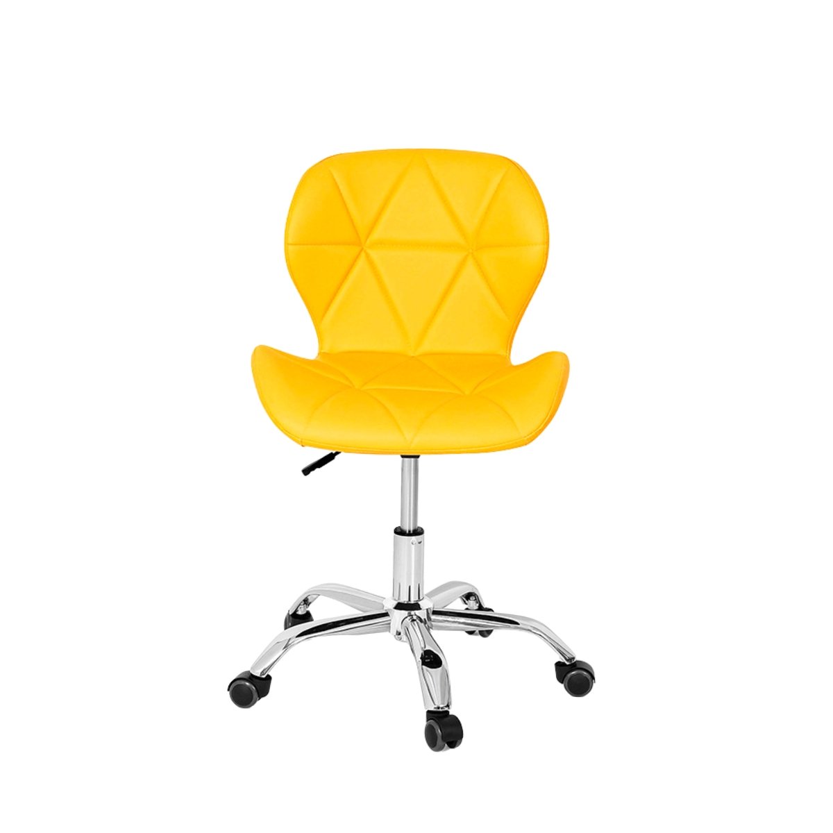 Cadeira Escritório Slim Vegas Base Giratória Estofada Amarelo