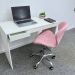 Cadeira Escritório Slim Vegas Base Giratória Estofada Rosa Quartzo