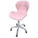 Cadeira Escritório Slim Vegas Base Giratória Estofada Rosa Quartzo