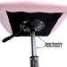 Cadeira Escritório Slim Vegas Base Giratória Estofada Rosa Quartzo
