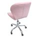Cadeira Escritório Slim Vegas Base Giratória Estofada Rosa Quartzo
