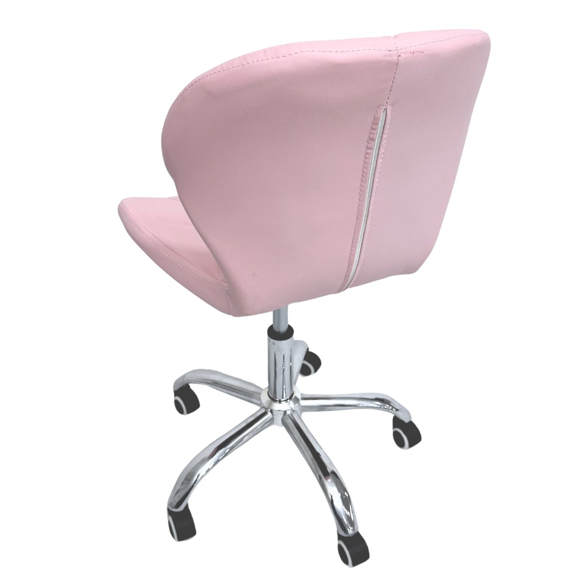 Cadeira Escritório Slim Vegas Base Giratória Estofada Rosa Quartzo