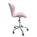 Cadeira Escritório Slim Vegas Base Giratória Estofada Rosa Quartzo