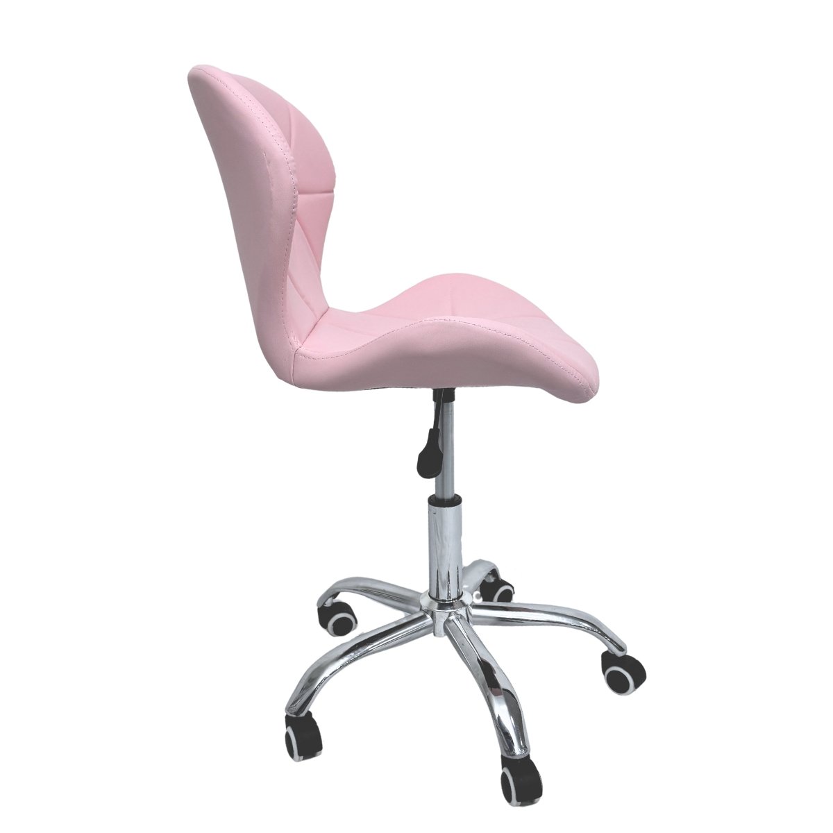 Cadeira Escritório Slim Vegas Base Giratória Estofada Rosa Quartzo