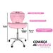 Cadeira Escritório Slim Vegas Base Giratória Estofada Rosa Quartzo