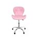 Cadeira Escritório Slim Vegas Base Giratória Estofada Rosa Quartzo