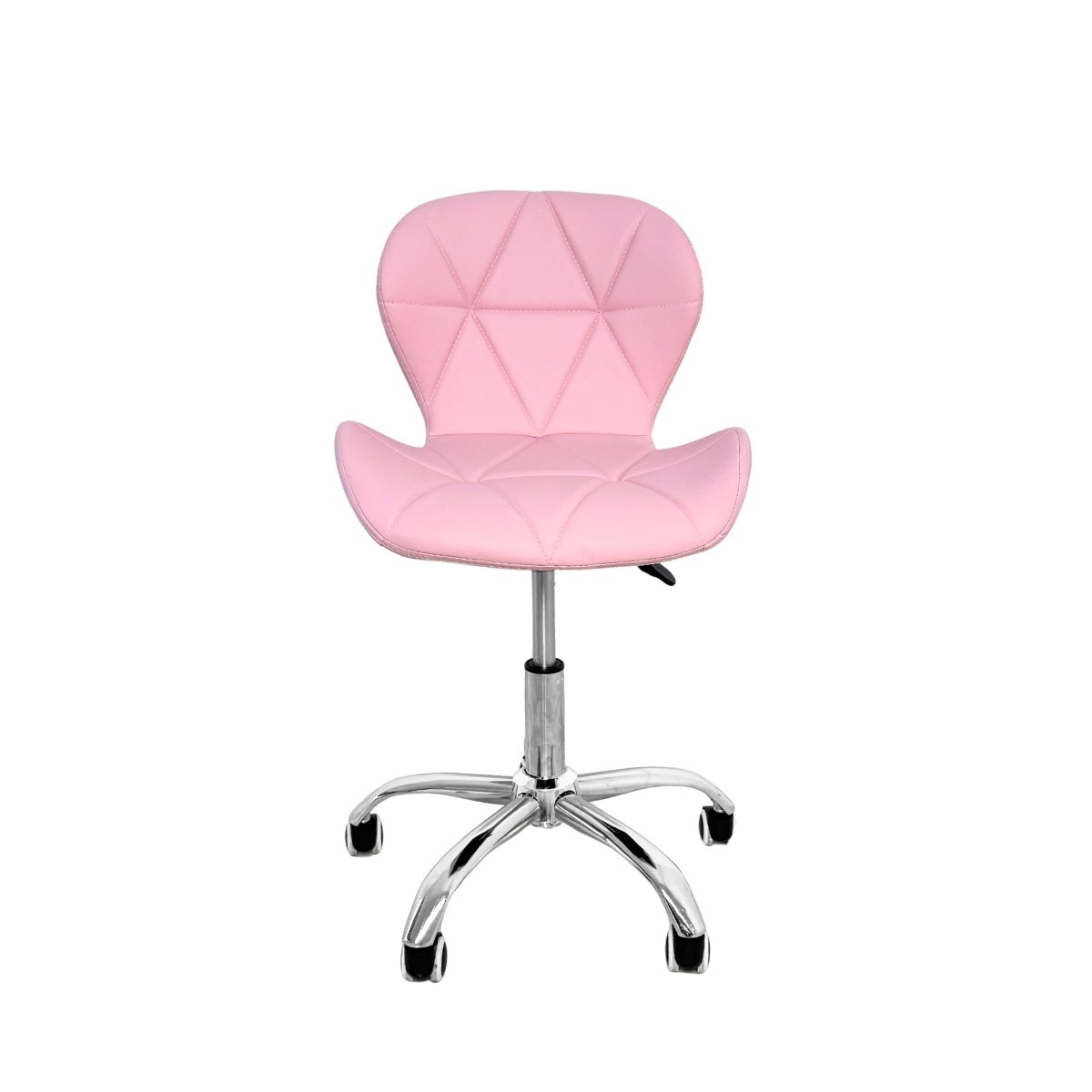 Cadeira Escritório Slim Vegas Base Giratória Estofada Rosa Quartzo