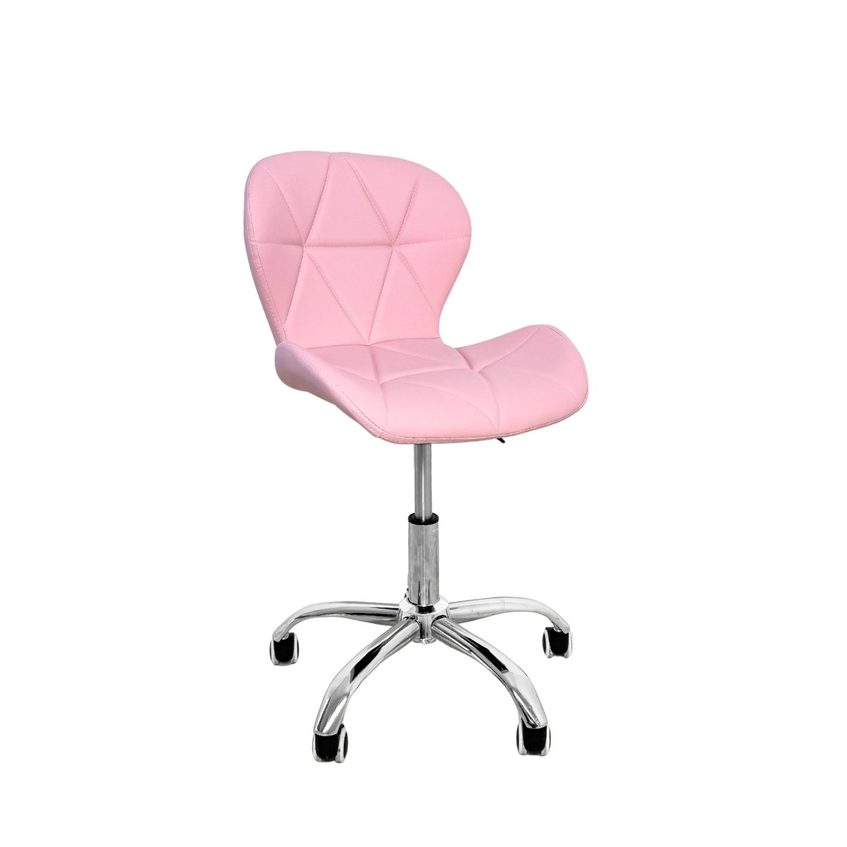 Cadeira Escritório Slim Vegas Base Giratória Estofada Rosa Quartzo