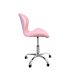 Cadeira Escritório Slim Vegas Base Giratória Estofada Rosa Quartzo