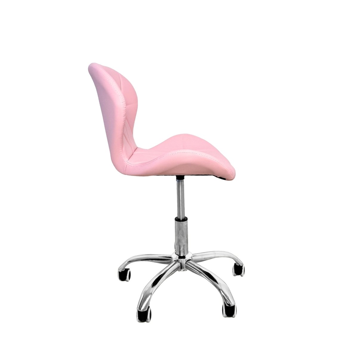Cadeira Escritório Slim Vegas Base Giratória Estofada Rosa Quartzo