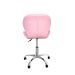 Cadeira Escritório Slim Vegas Base Giratória Estofada Rosa Quartzo