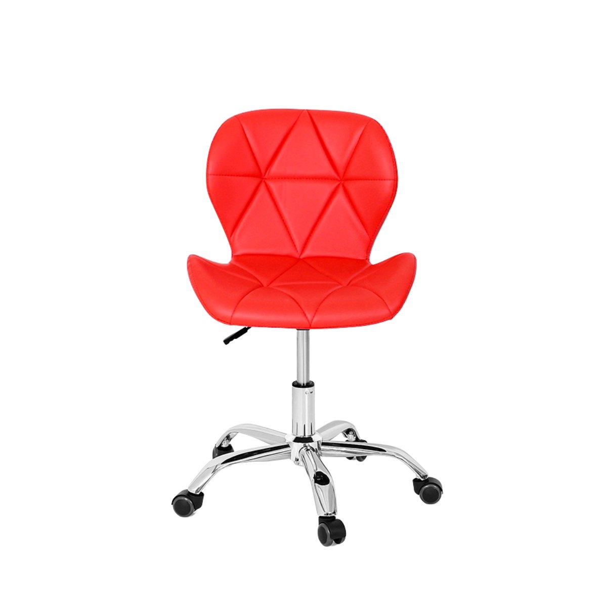 Cadeira Escritório Slim Vegas Base Giratória Estofada Vermelho