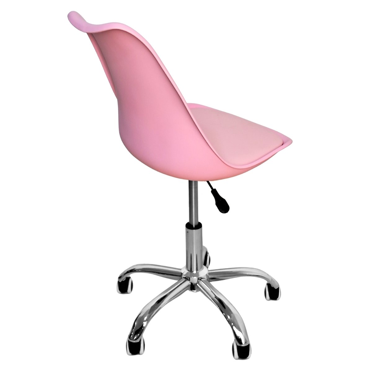 Cadeira Secretária Com Base Giratória Estofada Ícaro Rosa