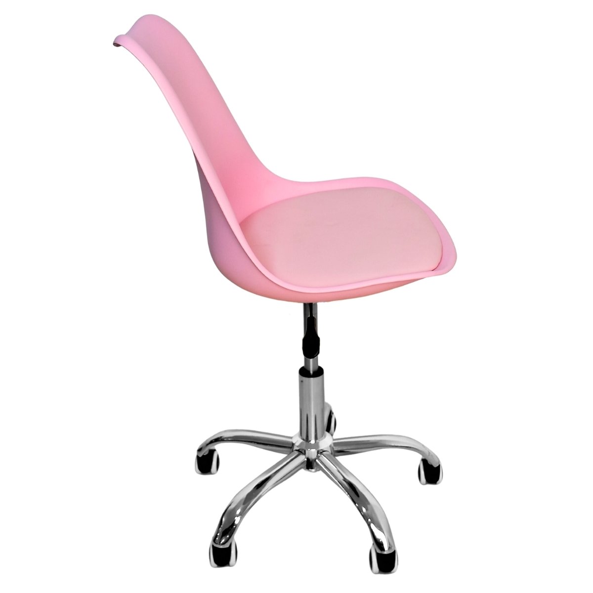 Cadeira Secretária Com Base Giratória Estofada Ícaro Rosa