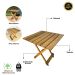 Conjunto Mesa de Madeira com 2 Cadeiras Dobráveis - Vereda Madeiral