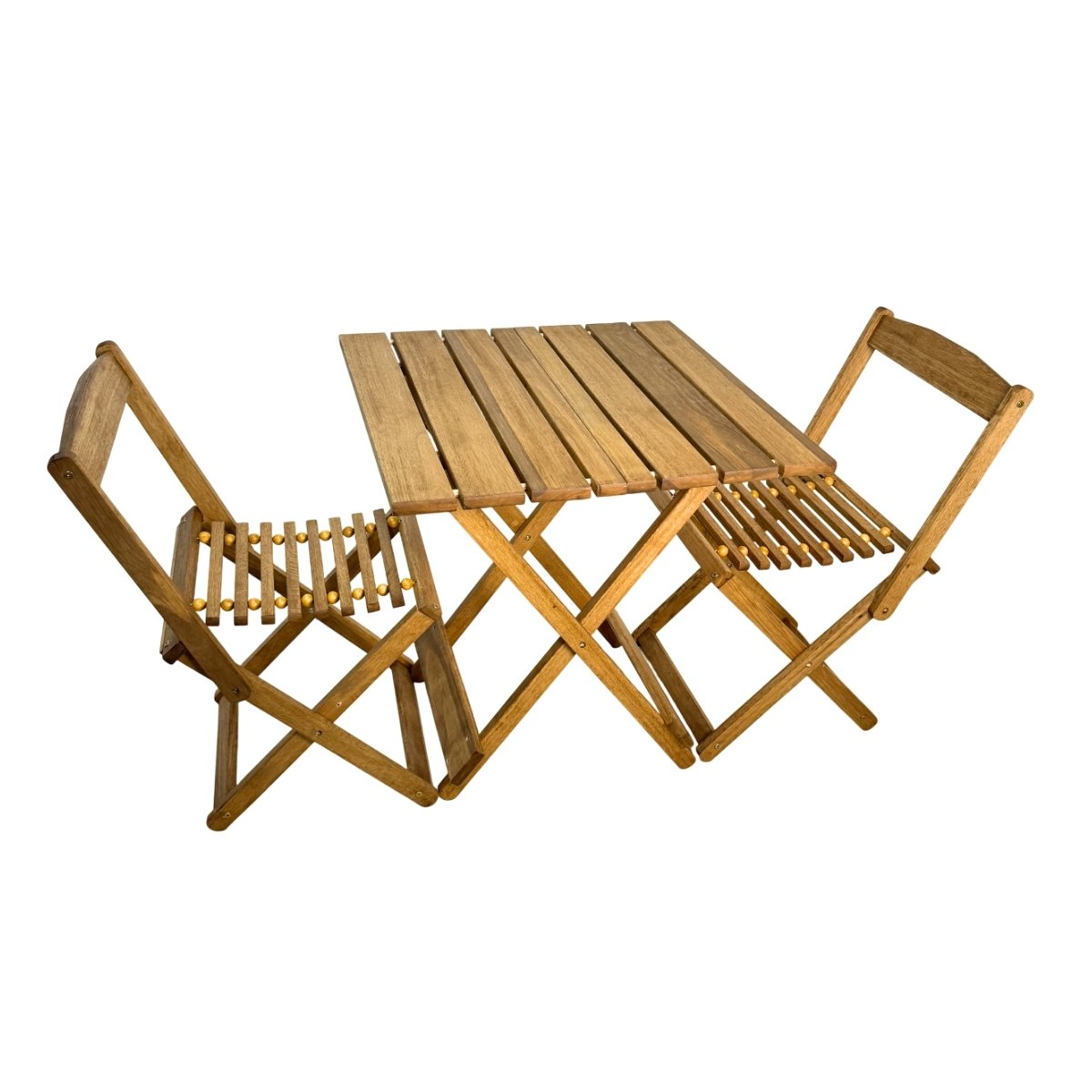 Conjunto Mesa de Madeira com 2 Cadeiras Dobráveis - Vereda Madeiral