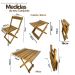 Conjunto Mesa de Madeira com 4 Cadeiras Dobráveis - Vereda Madeiral