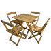 Conjunto Mesa de Madeira com 4 Cadeiras Dobráveis - Vereda Madeiral