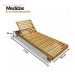 Espreguiçadeira de Piscina Reclinável de Madeira Maciça - Tropical Madeiral