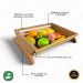 Fruteira de Mesa Cesto de Madeira Maciça Ripado - Maju Madeiral