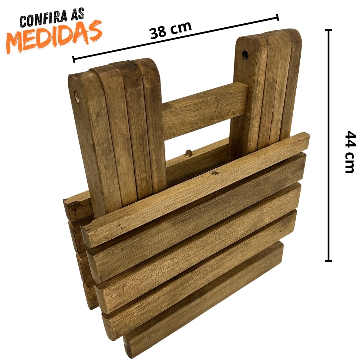 Kit 2 Espreguiçadeiras de Madeira com Mesinha/Banquinho Multiuso - Maju Madeiral