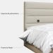 Cabeceira Quarto Casal Greta 145cm Corano Bege - D'Monegatto