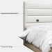 Cabeceira Quarto Casal Queen Greta 160cm Corano Branco - D'Monegatto