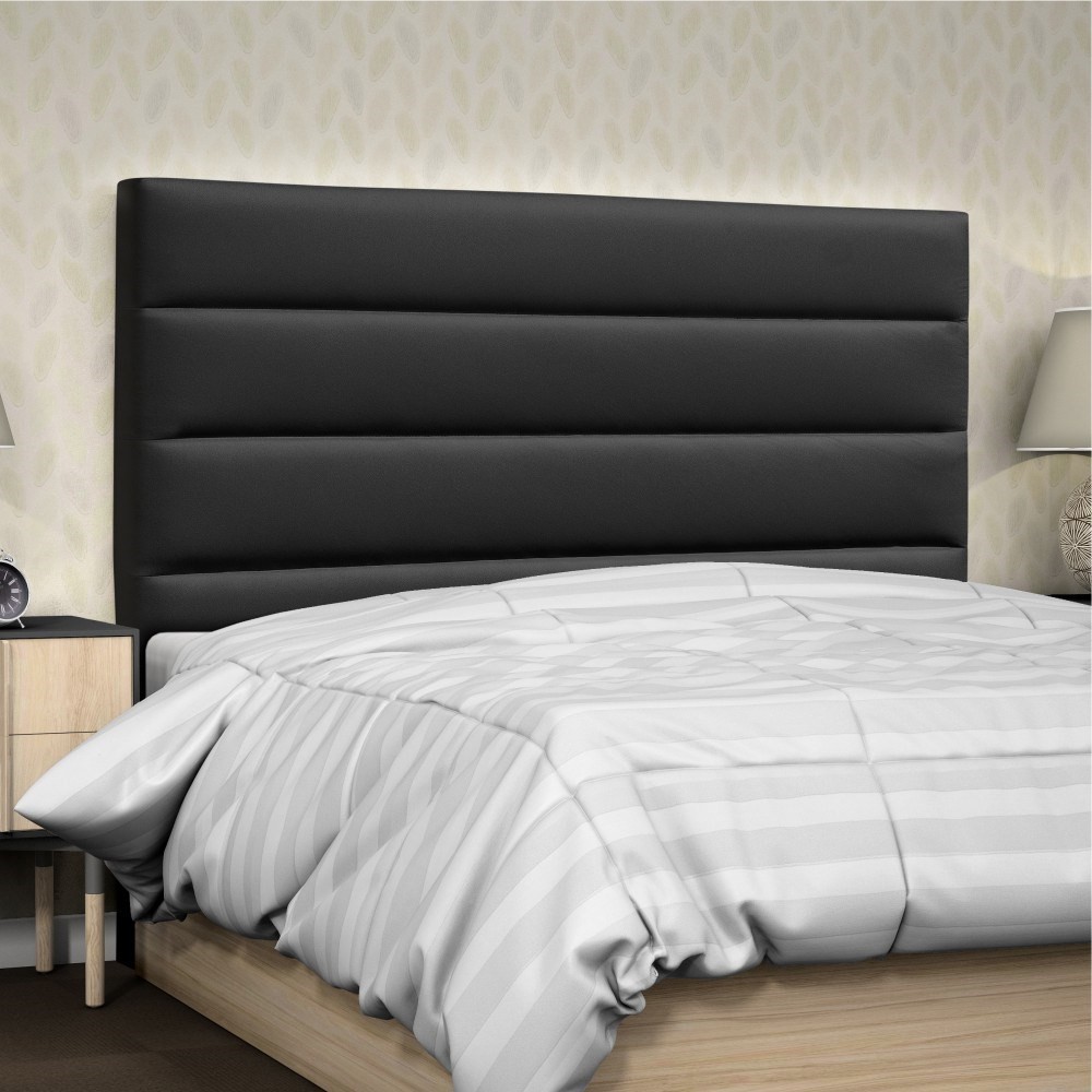 Cabeceira Quarto Casal Queen Greta 160cm Corano Preto - D'Monegatto