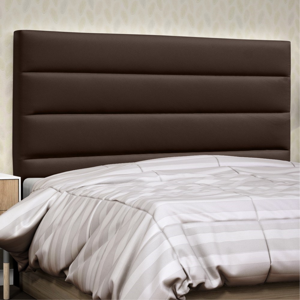 Cabeceira Quarto Solteiro Greta 90cm Corano Marrom - D'Monegatto