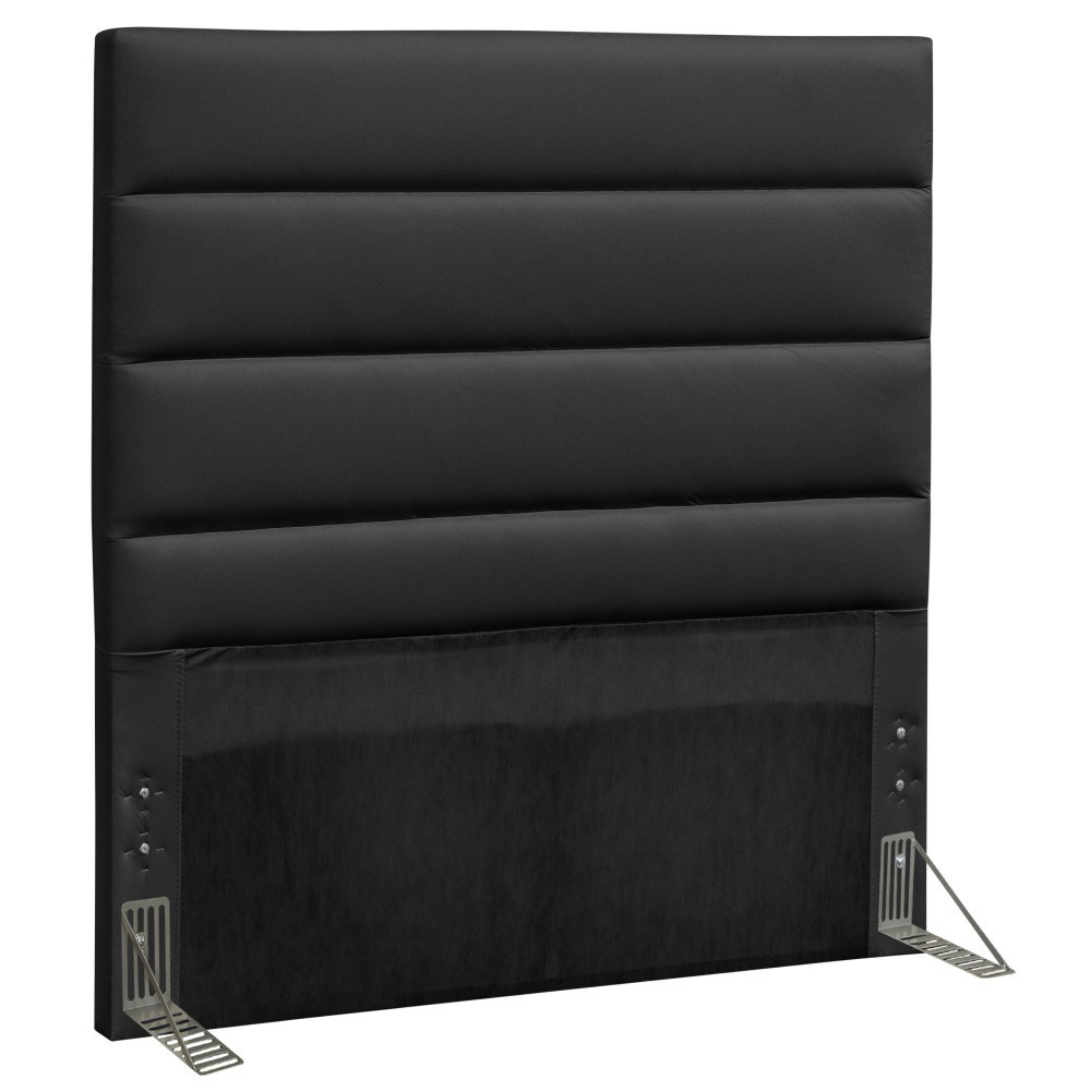 Cabeceira Quarto Solteiro Greta 90cm Corano Preto - D'Monegatto