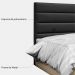 Cabeceira Quarto Solteiro Greta 90cm Corano Preto - D'Monegatto