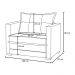 Poltrona Cama Londres Suede Cinza Escuro - D'Monegatto