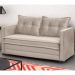 Sofá Cama Casal Articulável 2 Lugares Londres Suede Bege - D'Monegatto