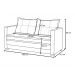 Sofá Cama Casal Articulável 2 Lugares Londres Suede Cinza Escuro - D'Monegatto