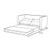 Sofá Cama Casal Articulável 2 Lugares Londres Suede Cinza Escuro - D'Monegatto